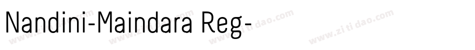 Nandini-Maindara Reg字体转换